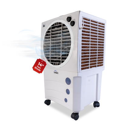 HAVAI JJR Plus Air Cooler |14 inch Fan Blade | 200 Sq. Ft Area Coverage |12-Foot Air Throw | 65 Litre Tank Capacity, Three Side Honeycomb, Ice Chamber, 1 Year Warranty