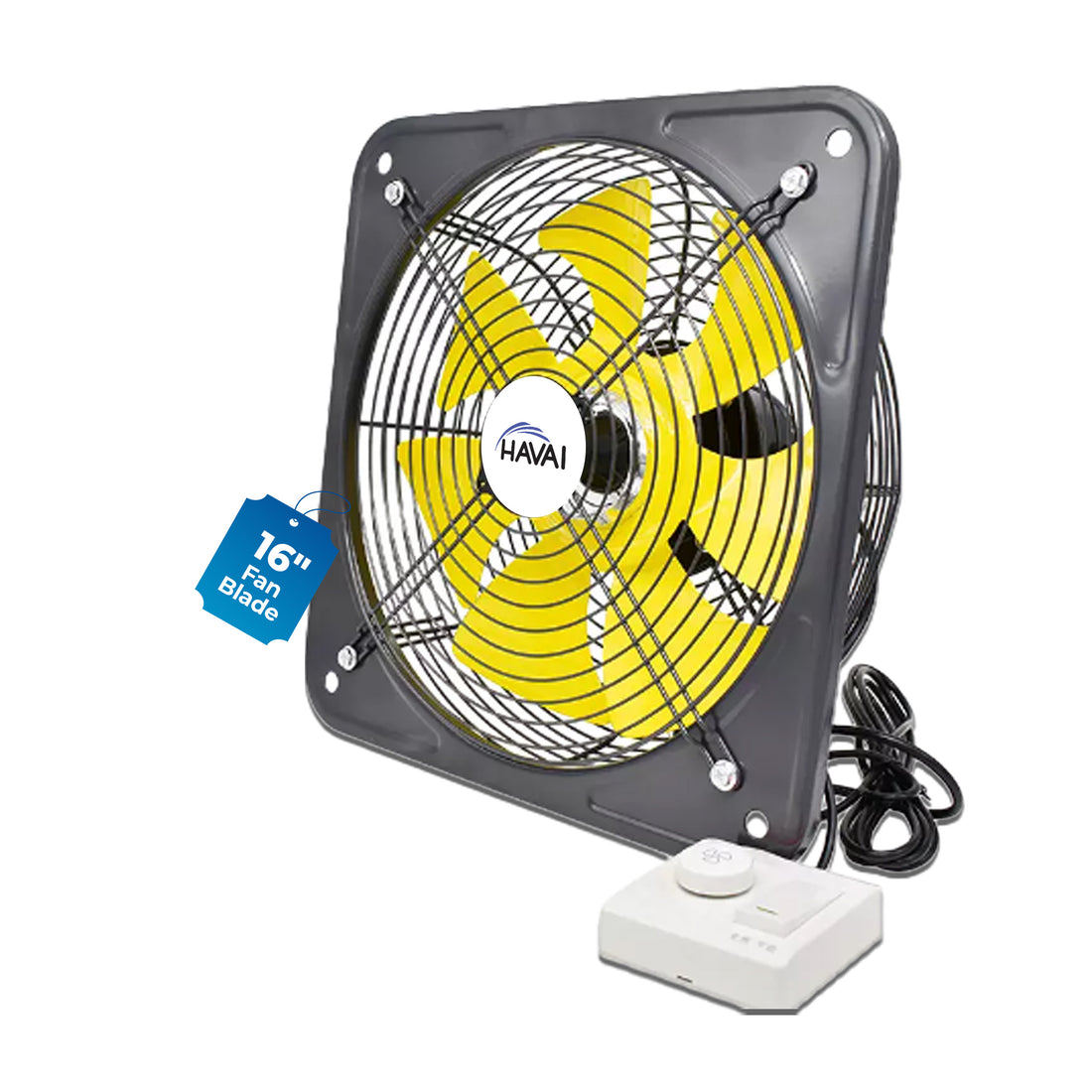 HAVAI BLDC Exhaust Fan | Power : 10W - 220W | Speed: 450-2800 RPM | Air Volume: 200-6000 m³/h | 1-Year Warranty | Stepless Speed Control | Metal Frame Included | Soundless (16-Inch Blade) Visit the HAVAI Store