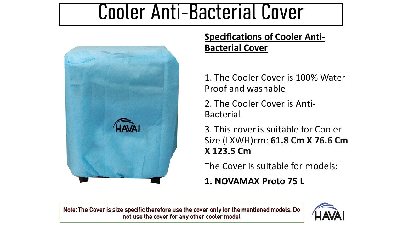 HAVAI Anti Bacterial Cover for Novamax Proto 75 L Desert Cooler Water Resistant.Cover Size(LXBXH) cm:    61.8 x 76.6 x 123.5