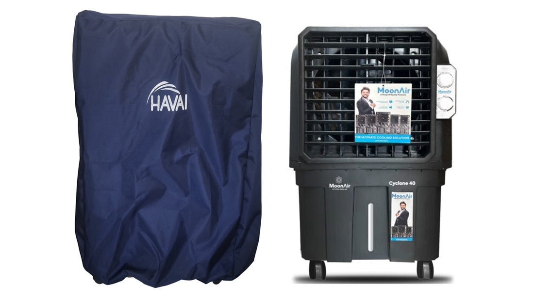 HAVAI Premium Cover for MOONAIR Cyclone 40 L  Desert Cooler 100% Waterproof Cover Size(LXBXH) cm: 60 x 45 x 105