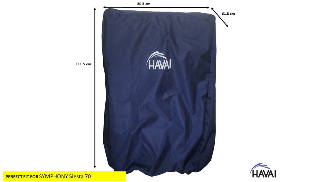 HAVAI Premium Cooler Cover for Symphony Siesta 70  Litre Desert Cooler Water Resistant.Cover Size(LXBXH) cm: 50.5 x 61.8 x 111.5