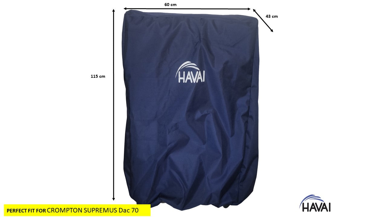 HAVAI Premium Cooler Cover for Crompton  SUPREMUS Dac 70Litre Desert  Cooler Water Resistant.Cover Size(LXBXH) cm: ‎60 X 43 X 115