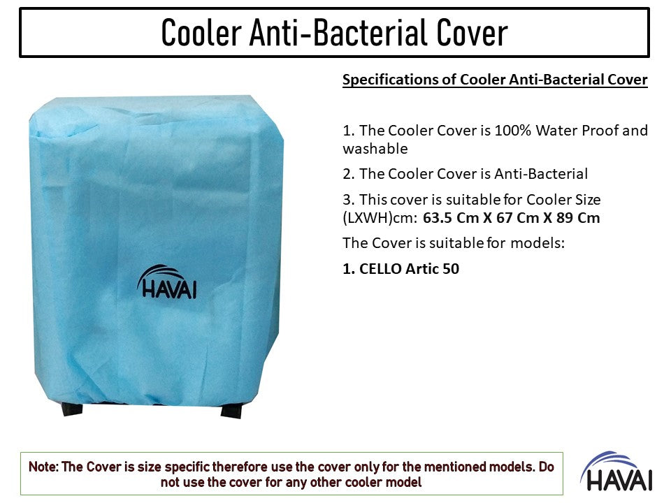 HAVAI Anti Bacterial Cover for Cello  Artic 50 Litre Window Cooler Water Resistant.Cover Size(LXBXH) cm: ‎‎63.5 x 67 x 89