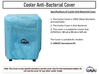 HAVAI Anti Bacterial Cover for Orient  Aerostorm 92  Litre Desert Cooler Water Resistant.Cover Size(LXBXH) cm: 66 X 50 X 123