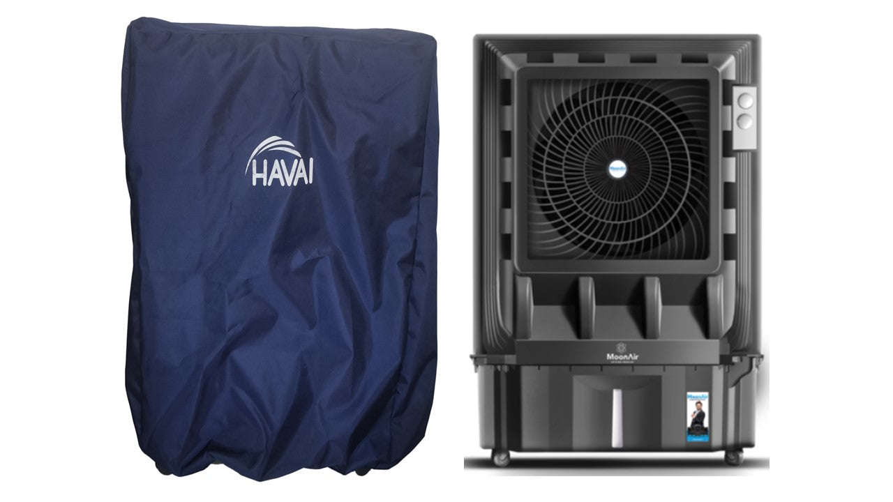 HAVAI Premium Cover for MOONAIR Mahaveer 110 L Desert Cooler 100% Waterproof Cover Size(LXBXH) cm: 83.8 x 60.9 x134.6