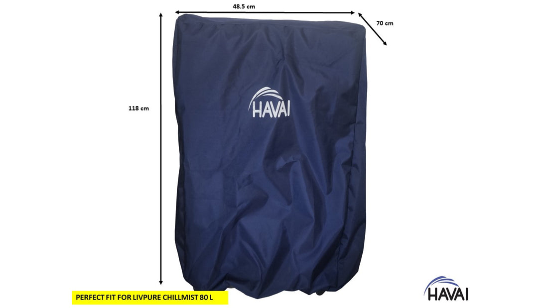 HAVAI Premium Cover for LIVPURE CHILLMIST 80 L Desert Cooler 100% Waterproof Cover Size(LXBXH) cm: 48.5 x 70 x 118