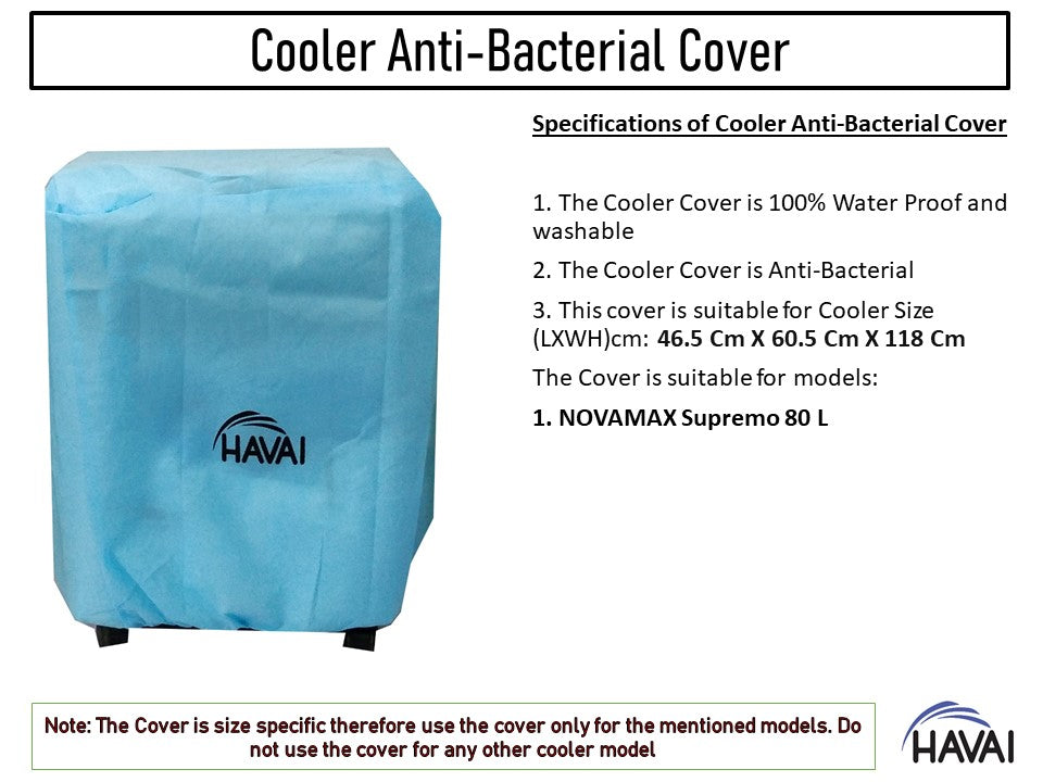 HAVAI Anti Bacterial Cover for Novamax Supremo 80L Desert Cooler Water Resistant.Cover Size(LXBXH) cm:  46.5 x 60.5 x 118