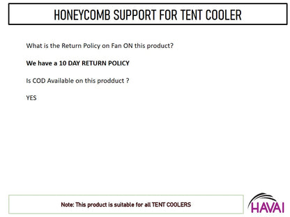 Honeycomb Support - Plastic Moulded - For Tent Coolers