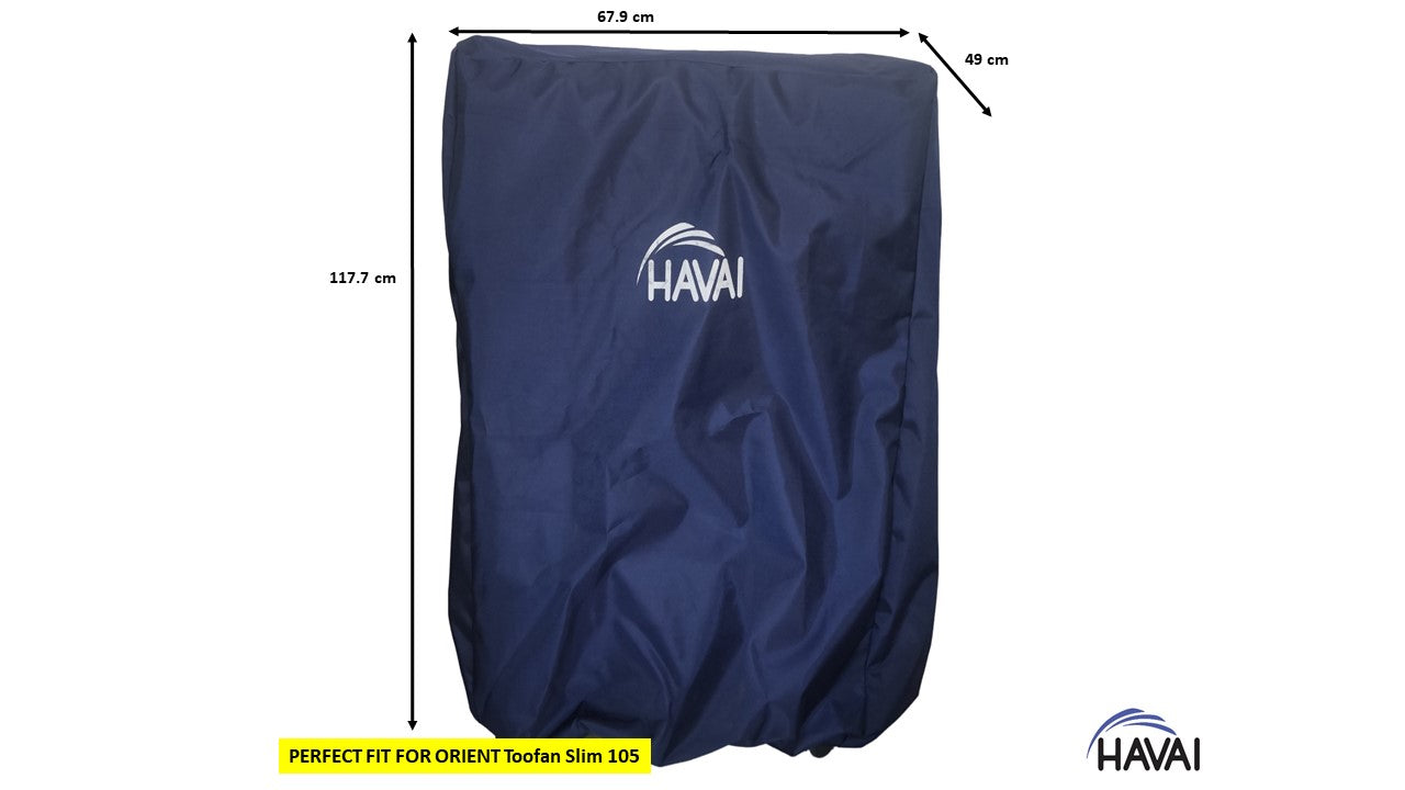 HAVAI Premium Cooler Cover for Orient  Toofan Slim 105 Litre Desert Cooler Water Resistant.Cover Size(LXBXH) cm: 67.9 X 49 X 117.7