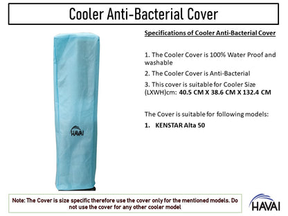 HAVAI Anti Bacterial Cover for Kenstar Alta 50 Litre Tower Cooler Water Resistant.Cover Size(LXBXH) cm: 40.5 x 38.6 x 132.4