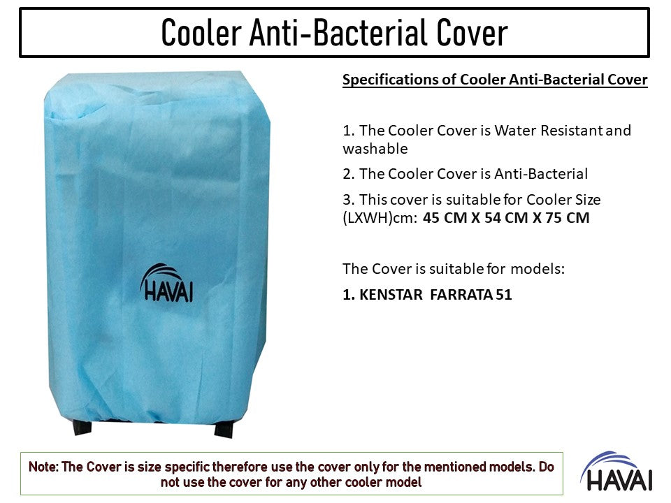 HAVAI Anti Bacterial Cover for Kenstar FARRATA 51 Litre Desert Cooler Water Resistant.Cover Size(LXBXH) cm:‎45 x 54 x 75