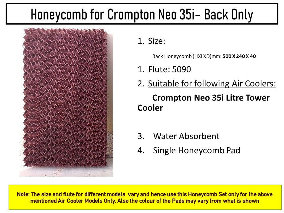 HAVAI Honeycomb Pad - Back - for Crompton Optimus  Neo 35 i Litre Tower Cooler