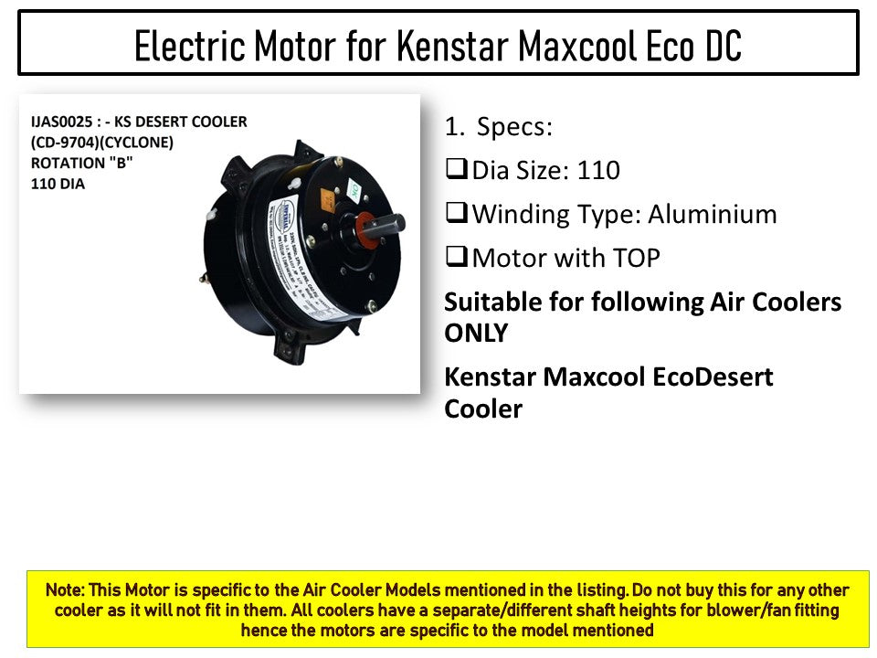 Main/Electric Motor - For Kenstar Maxcool Eco Desert Cooler