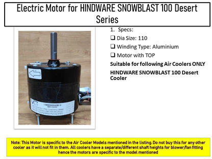 Main/Electric Motor - For HINDWARE SNOWBLAST 100 Litre Desert Cooler