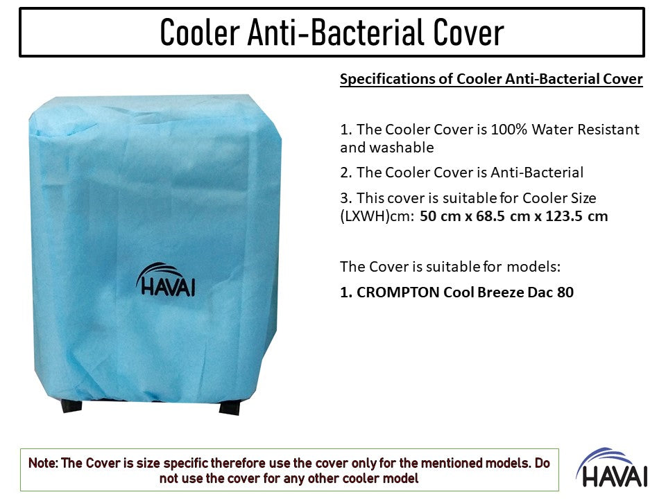 HAVAI Anti Bacterial Cover for Crompton  OPTIMUS Cool Breeze Dac 80 Litre Desert Cooler Water Resistant.Cover Size(LXBXH) cm: 50 x 68.5 x 123.5