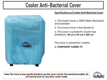 HAVAI Anti Bacterial Cover for Symphony Jumbo75 Litre Desert Cooler Water Resistant Cover Size(LXBXH) cm: 56 x 54 x 104