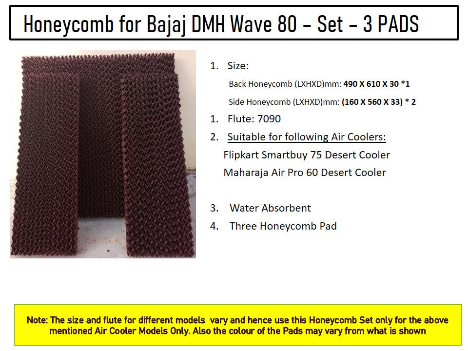 HAVAI Honeycomb Pad - Set of 3 - for Smartbuy Storm 75 Litre Desert Cooler