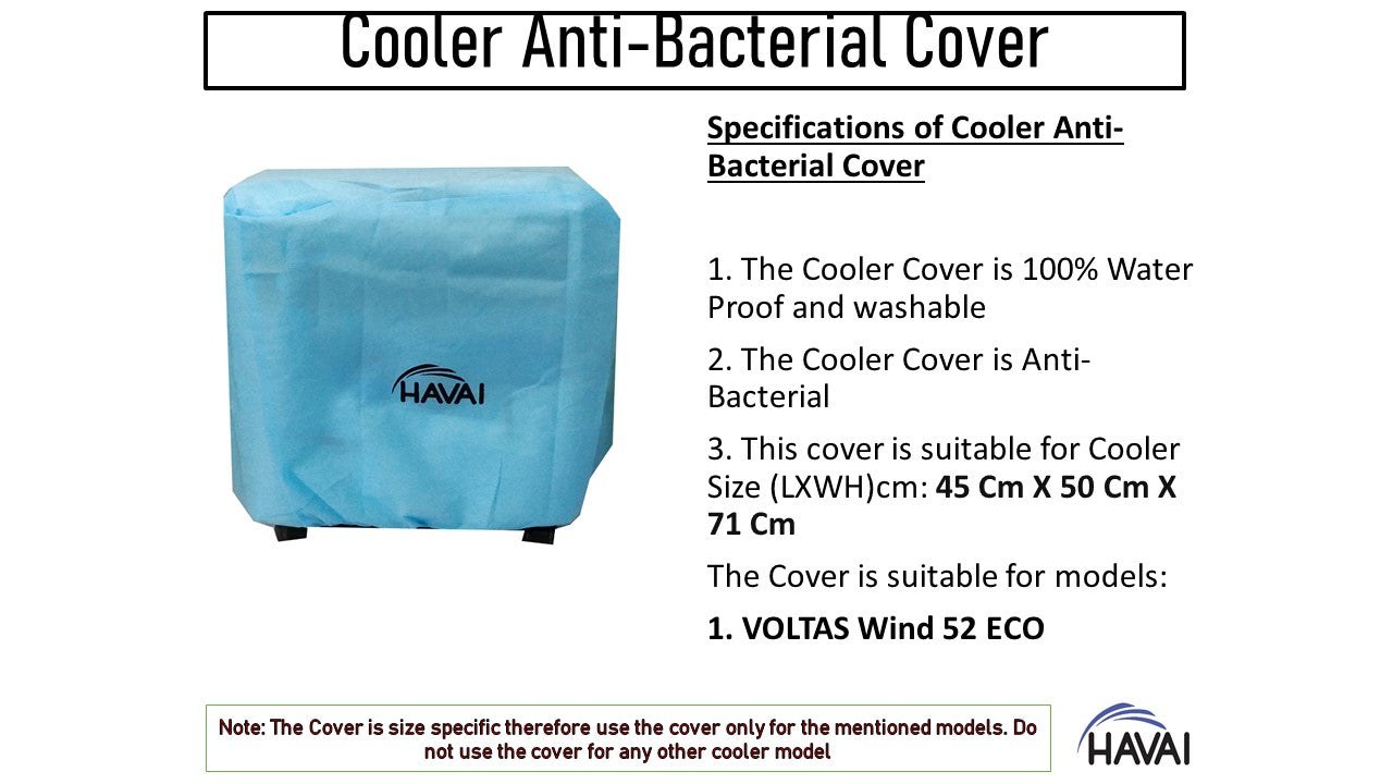 HAVAI Anti Bacterial Cover for Voltas Wind 52 ECO Litre Window Cooler Water Resistant.Cover Size(LXBXH) cm: ‎45 x 50  x 71