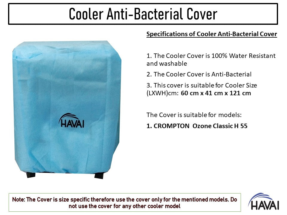 HAVAI Anti Bacterial Cover for Crompton Ozone Classic H 55 Litre Desert Cooler Water Resistant.Cover Size(LXBXH) cm: 60 x 41 x 121