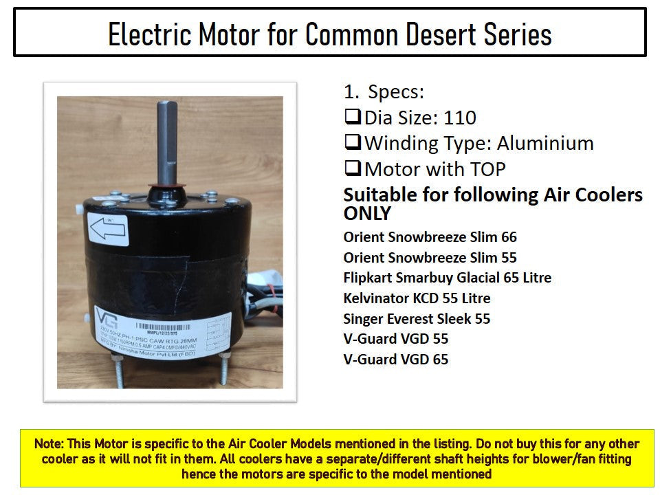 Main Electric Motor For V Guard VGD 55 Litre Desert Cooler HAVAI