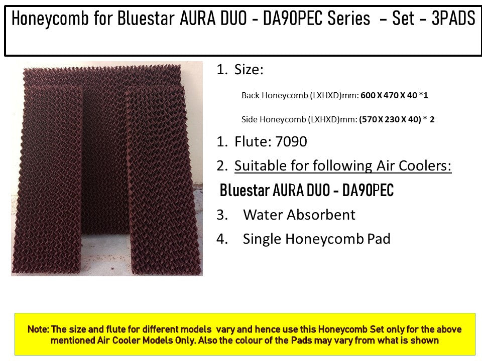 HAVAI Honeycomb Pad - Set of 3 - for Bluestar AURA DUO - DA90PEC Desert Cooler (Copy)