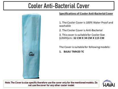 HAVAI Anti Bacterial Cover for Bajaj TMH20 TC Litre Tower Cooler Water Resistant.Cover Size(LXBXH) cm: 32 x 34 x 115