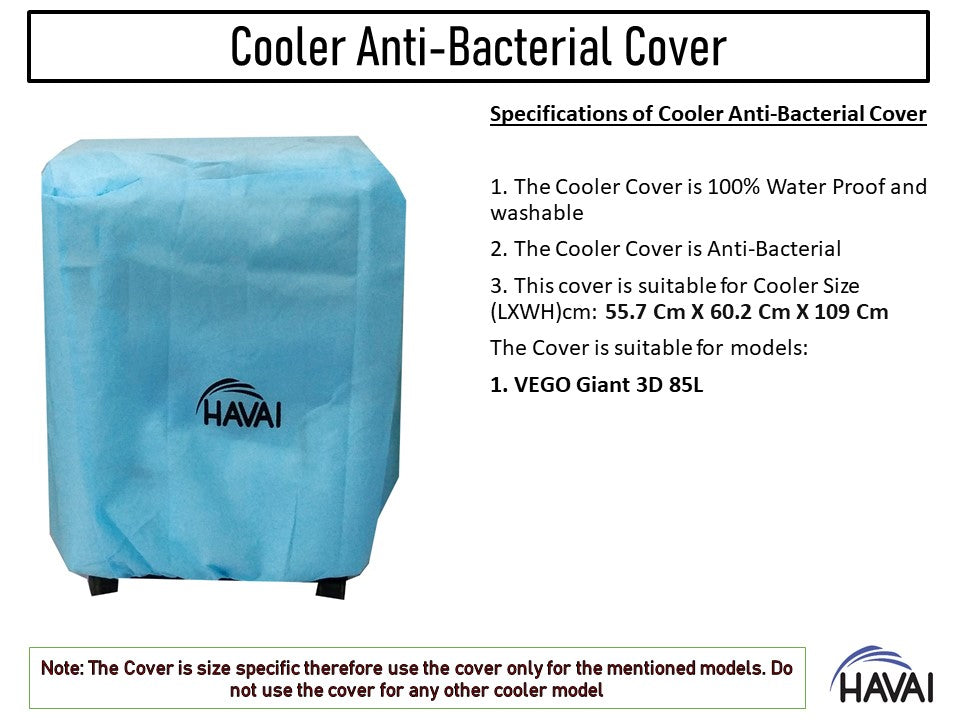 HAVAI Anti Bacterial Cover for VEGO  Giant 3D 85 Litre Desert Cooler Water Resistant.Cover Size(LXBXH) cm: 55.7 x 60.2 x 109