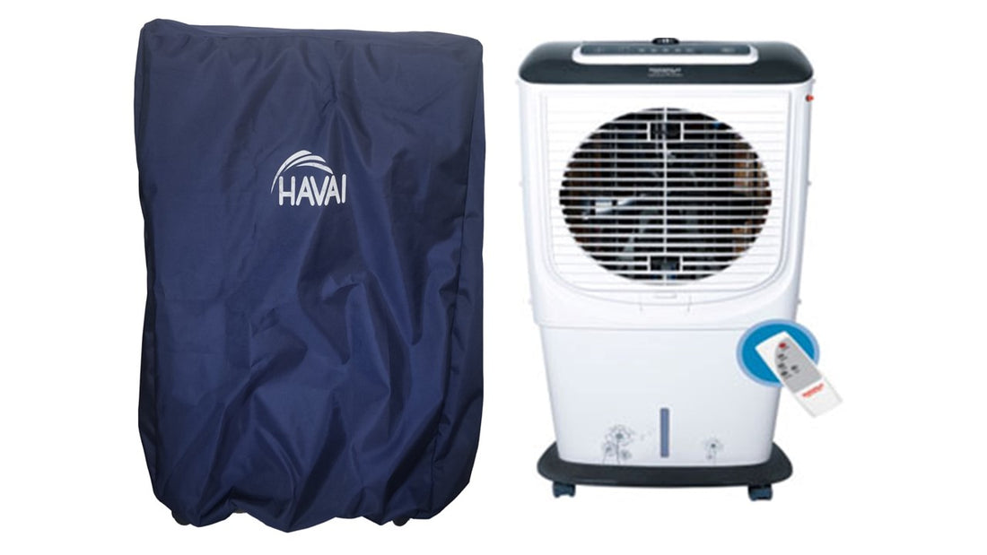 HAVAI Premium Cover for MAHARAJA Hybridcool 65 Litre Desert Cooler 100% Waterproof Cover Size(LXBXH) cm: 60.2 X 45 X 124.5
