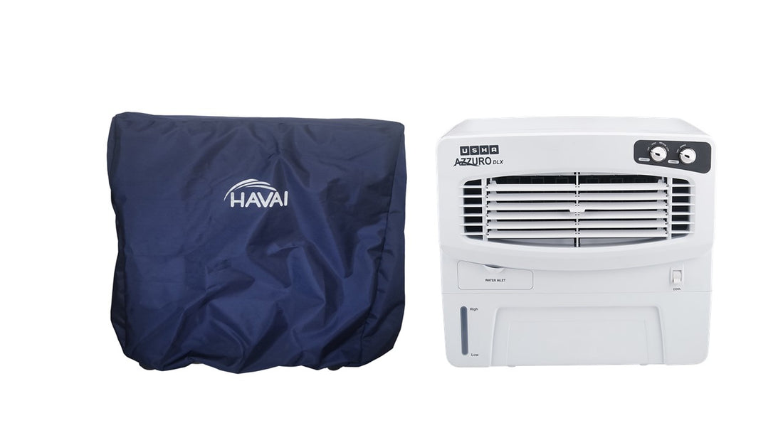 HAVAI Premium Cooler Cover for USHA AZZURO DLX 50 Litre WIndow Cooler Water Resistant.Cover Size(LXBXH) cm: 66.5  x 56  X 55.5