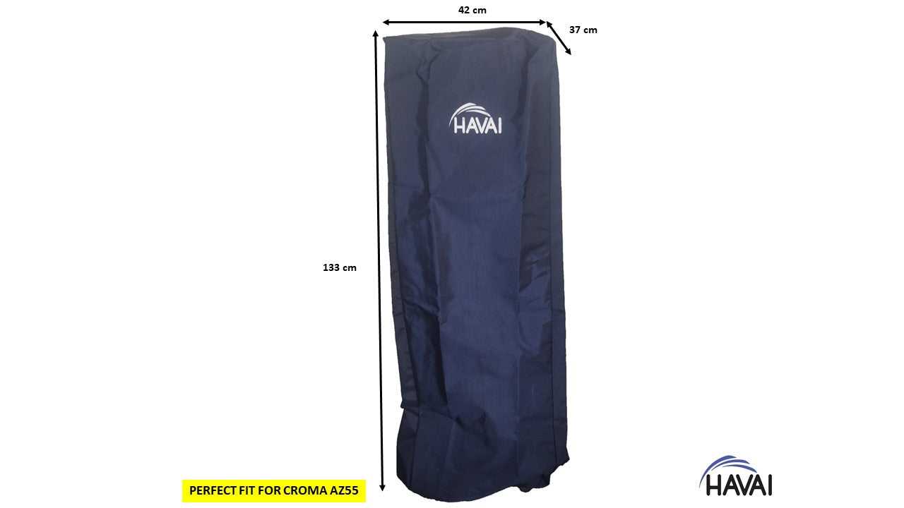 HAVAI Premium Cooler Cover for CROMA AZ55 Litre Tower  Cooler Water Resistant.Cover Size(LXBXH) cm: 42 x 37 x 133