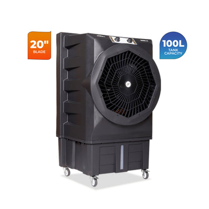 HAVAI Thunder Commercial Cooler with Dense Honeycomb - 110 L, 20 Inch Blade, Black