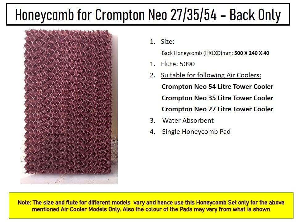 HAVAI Honeycomb Pad - Back - for Crompton Neo 27 Litre Tower Cooler