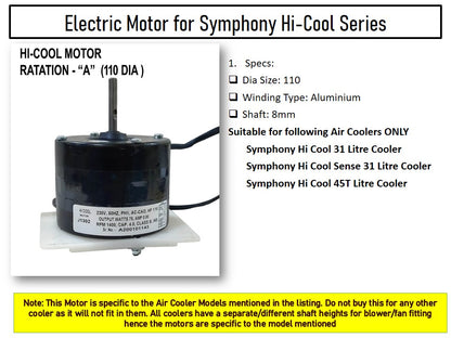 Main / Electric Motor - For Symphony Hi Cool 31 Litre Personal Cooler