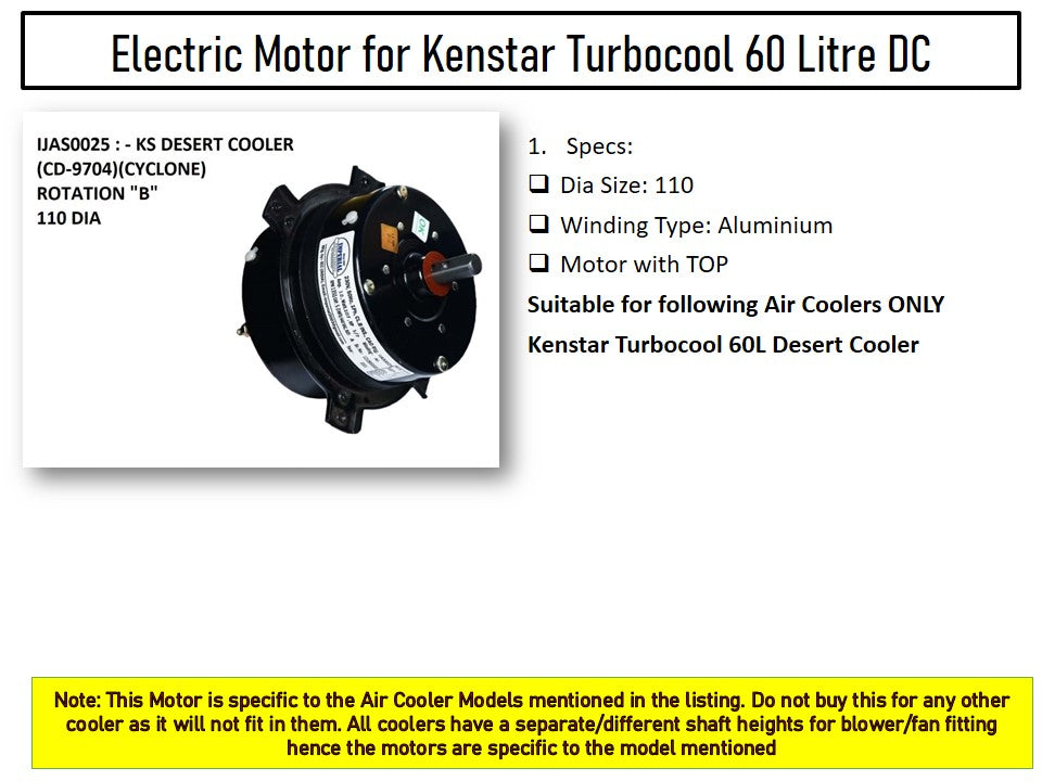 Kenstar air cooler blower best sale motor price