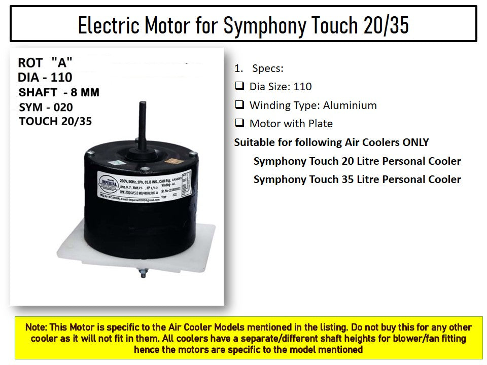 Symphony cooler hot sale touch 35